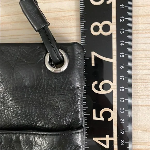 Anthropologie Margot Kari Mini Square Black Leather Crossbody Purse - Picture 12 of 12